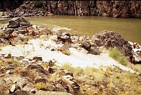 LEFT - 91.4 MILE. REJECTED. TOO SMALL. 1975. NPS, BORDEN.<br>