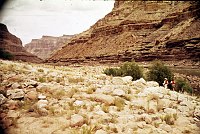 LEFT - 124.8 MILE. REJECTED. POOR MOORING AND BATHING. ROCKY. LONG DISTANCE FROM MOORING TO CAMPSITE. 1975. NPS, BORDEN.<br>