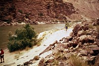 LEFT - 137.7 MILE. CC=15. MARGINAL. ADJACENT CAMPSITES ARE BETTER. 1975. NPS, BORDEN.<br>
