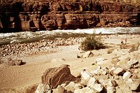 RIGHT - UPSET RAPID (LOWER) CC=15. POTENTIAL LOSS OF BEACH BY EROSION.  1975. NPS, BORDEN.