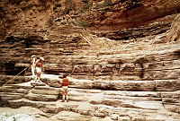 LEFT -  SINYALA RAPIDS LEDGE. (FRONT VIEW) CC=30. GOOD ROCK LEDGE CAMPSITE. 1975. NPS, BORDEN.