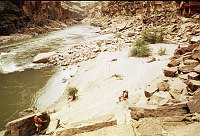 RIGHT - LAST CHANCE. CC=25. DIFFICULT APPROACH FOR RAFTS. 1975. NPS, BORDEN.