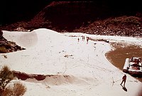 RIGHT - FALL CANYON. CC=40. LARGE ACTIVE DUNE. SUGGEST ELIMINATION OF CAMPING TO PROTECT DUNE. 1975. NPS, BORDEN.