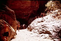 LEFT - 229.0 MILE. (INNER) REJECTED - TRAVERTINE CANYON. EXCESSIVE USE. 1975. NPS, BORDEN.