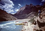 LOOKING OUT THE MOUTH OF THE LITTLE COLORADO, CHUAR BUTTE ON THE HORIZON. JULY 1960. NPS, BELKNAP C-11