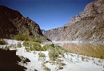 LOOKING DOWN THE COLORADO AT THE MOUTH OF DIAMOND CREEK, MILE 225.5. AUG 1963. NPS, BELKNAP 66 