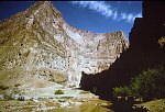 LOOKING INTO THE MOUTH OF KANAB CREEK FR0M THE COLORADO RIVER, 22 AUGUST 1963.  NPS, BELKNAP 71