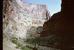 LOOKING UP KANAB CREEK CANYON ABOUT 1/4 MILE ABOVE THE COLORADO. 22 AUG 1963. NPS, BELKNAP 79