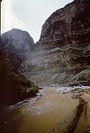 LOOKING DOWN THE MOUTH OF KANAB CREEK TOWARD THE COLORADO. 22 AUG 1963. NPS, BELKNAP 95