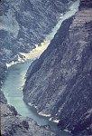 TELEPHOTO OF BOUCHER RAPIDS FROM PIMA POINT. 2,500 CFS LOW WATER FLOW. 9 JULY 1963. NPS, BEAL.