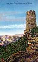 &quotHOPI WATCHTOWER" POSTCARD, LOOKING AT THE WEST EXPOSURE. GRCA 24693