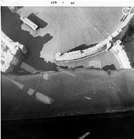 VIEW DOWN ON KIVA OBSERVATION DECK FROM WATCHTOWER. TAKEN BY CONTRACTOR YEARS LATER. CIRCA 1968, HIRCHBORN
