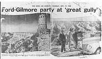 LOS ANGELES TIMES PAGE FEATURES PICTURE OF WATCHTOWER. FORD-GILMORE PARTY. 19 NOV 1940, LOS ANGELES TIMES.
