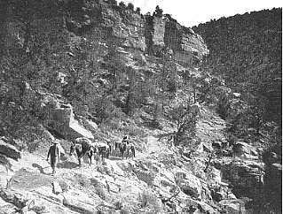 On the Mystic Spring Trail. Photo by George Wharton James, 1899