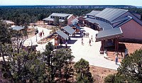 CANYON VIEW PLAZA, THE VISITOR INFORMATION CENTER ON THE SOUTH RIM. GRAND CANYON N. P. NPS PHOTO. 
