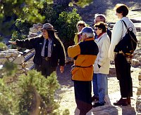 DAILY RANGER PROGRAMS GIVE VISITORS AN OPPORTUNITY TO LEARN ABOUT THE NATURAL AND CULTURAL HISTORY OF GRAND CANYON N.P. NPS PHOTO. 