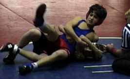 Austin Royer pins opponent