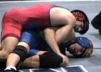 K Winey working for a fall