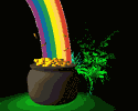 Caldero de oro al pi de arcoiris, multigif