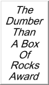 dumber than a box of rocks award