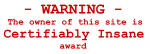 certifiably insane award