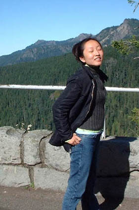 Atop Mt. Rainier, being silly.