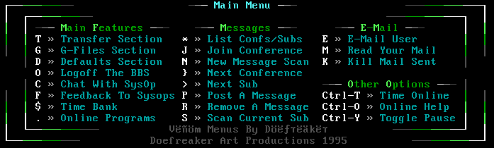 Venom Menu Set Preview