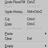 Edit dropdown menu