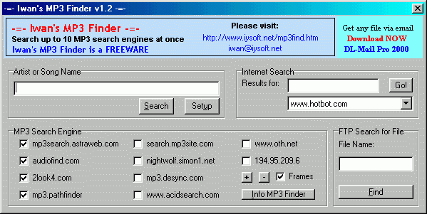 -=-Iwan's MP3 Finder-=-
