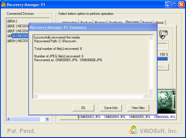 VaioSoft Recovery Manager 5