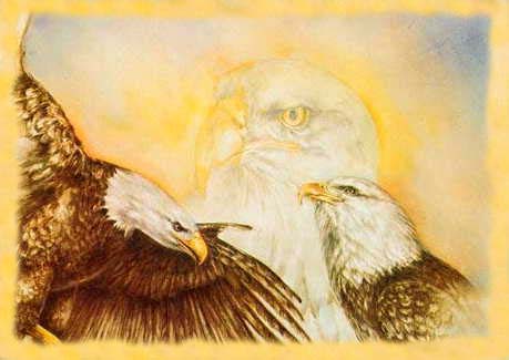 3 eagles by Charles Perrien