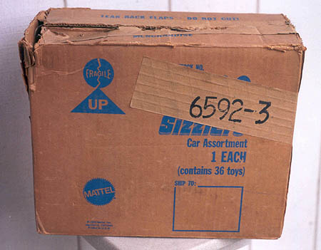 1971 Sizzlers Shipping Box