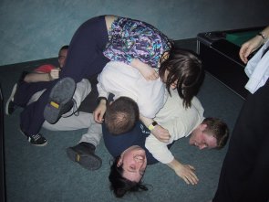 a whole pile of people?