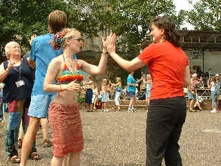 A circle dance at the Anchor
