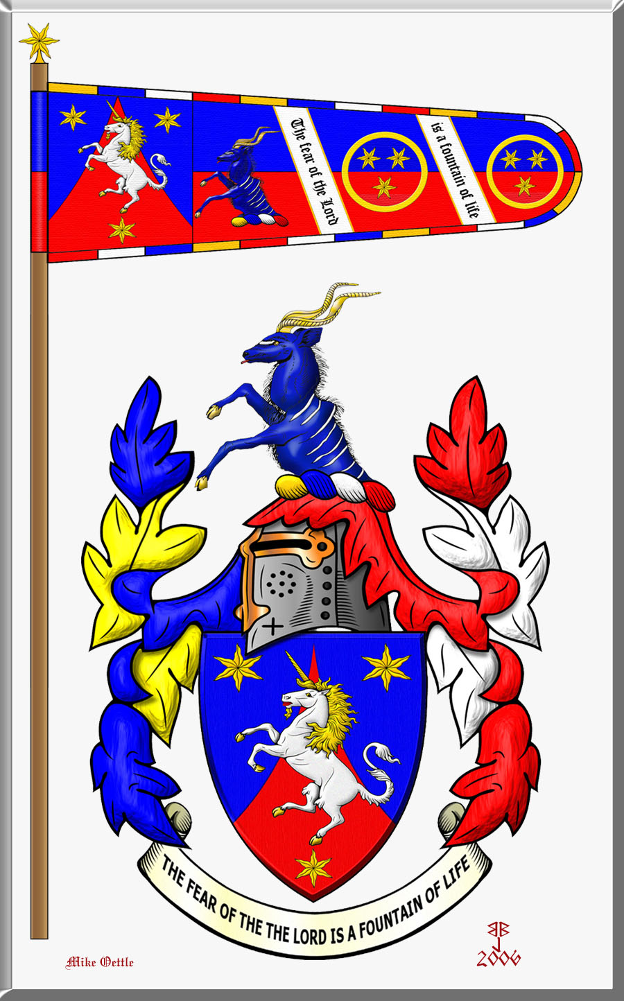 arms and standard of Michael Eric Oettle