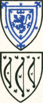 wapens van Lyon (bo) en Bowes