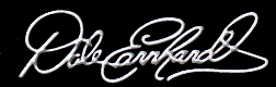 Earnhardt's famous signature