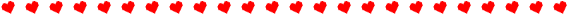 line of animated hearts