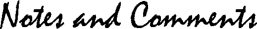 Notes and Comments Logo