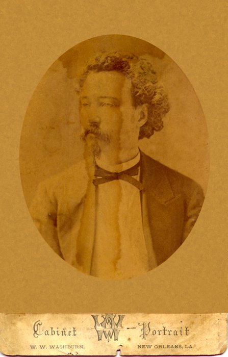 Charles Dwight Sigsbee, b. 1843 (Madrid, Spain) d. 1874/75 .  This is my Great Great Grandfather.  This is a Cabinet Photo taken in New Orleans, Louisiana.