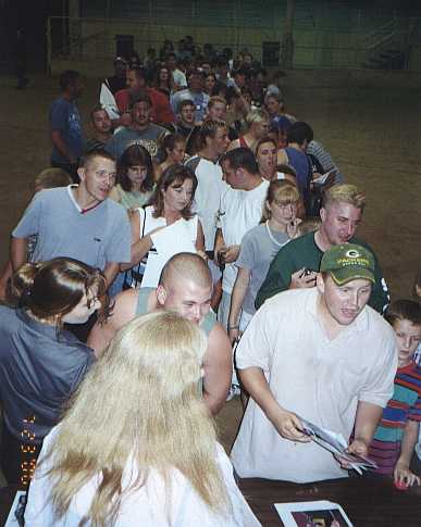 The line stretches long
