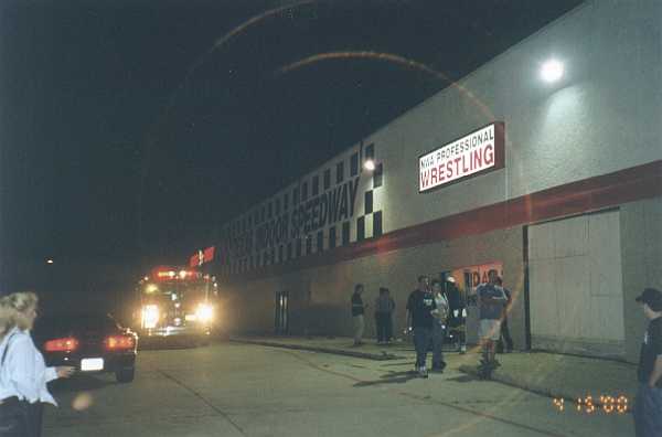 Fire trucks on the scene