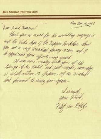 Letter from Fritz to Masa