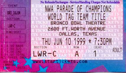 My ticket stub
