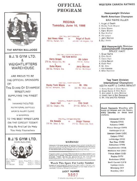 Stampede Wrestling program