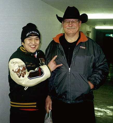 Masanori with Stan Hansen