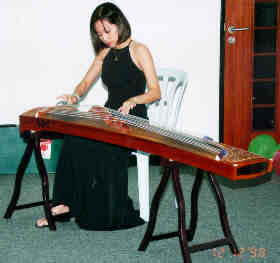 Wendy Yong performing  on Gu-zheng during our 1998 musical evening.