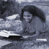 student reading
