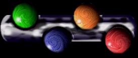 4 types: Yellow Materia, Blue Materia, Red Materia and Green Materia