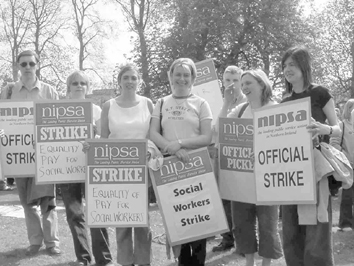 Social Workers on the picket line, May 2003